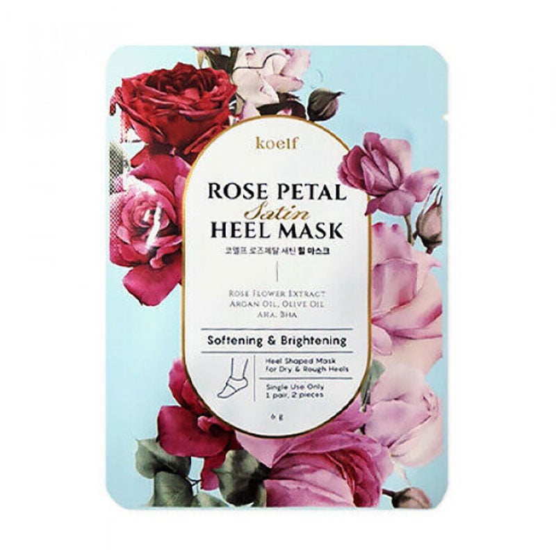 Пом'якшувальна маска для п'ят Koelf Rose Petal Satin Heel Mask, 6 г